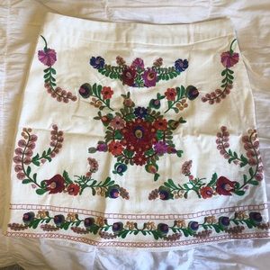 NWT Forever 21 Embroidered Floral skirt